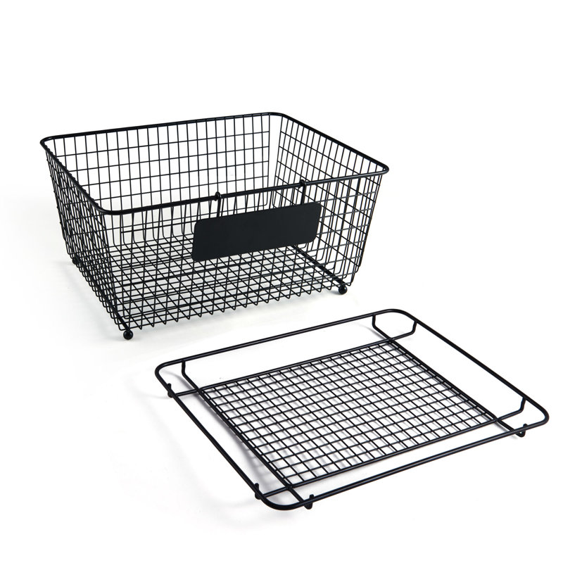 Gourmet Basics by Mikasa Stackable Metal Storage Basket with Removable